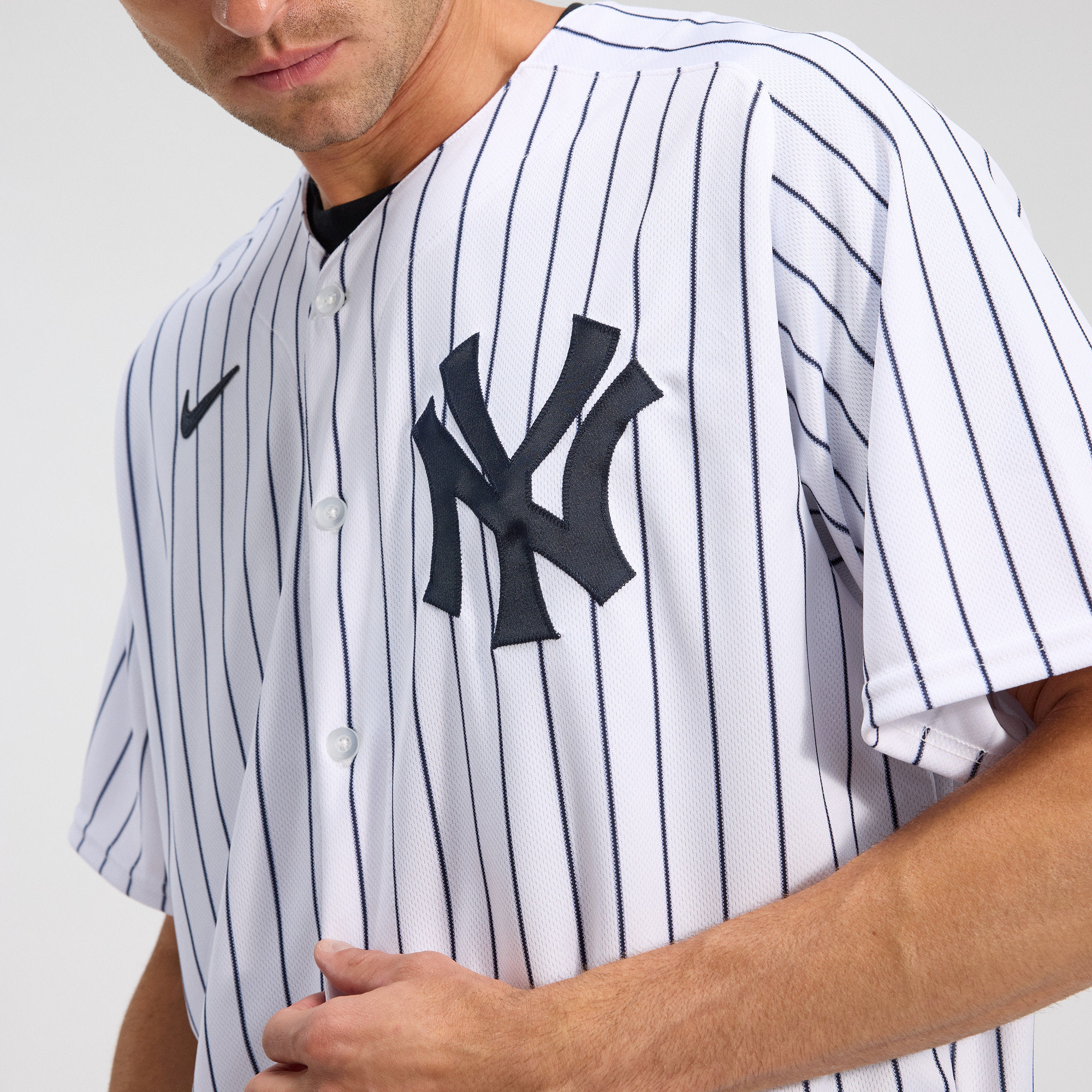MLB New York Yankees ユニフォーム Lサイズ Men's New York Yankees Nike White Home Sponsor Patch Authentic Jersey