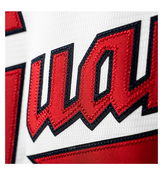Premium twill team logo and numbers on back for an on-field look.