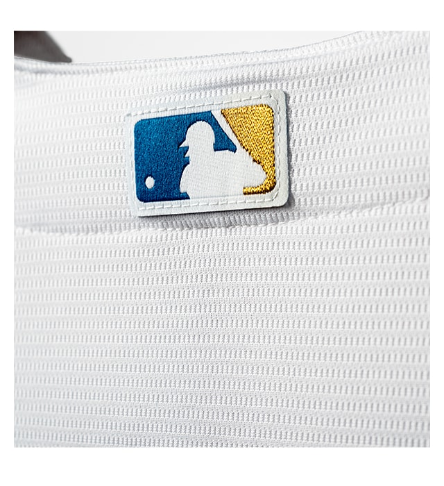 Woven MLB logo sewn-on center back neck for authenticity.