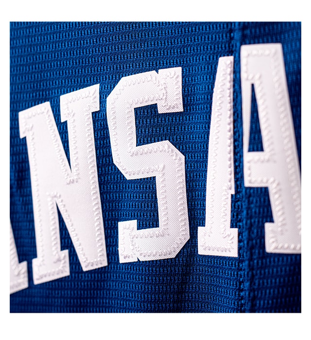 Premium twill team logo and numbers on back for an on-field look.