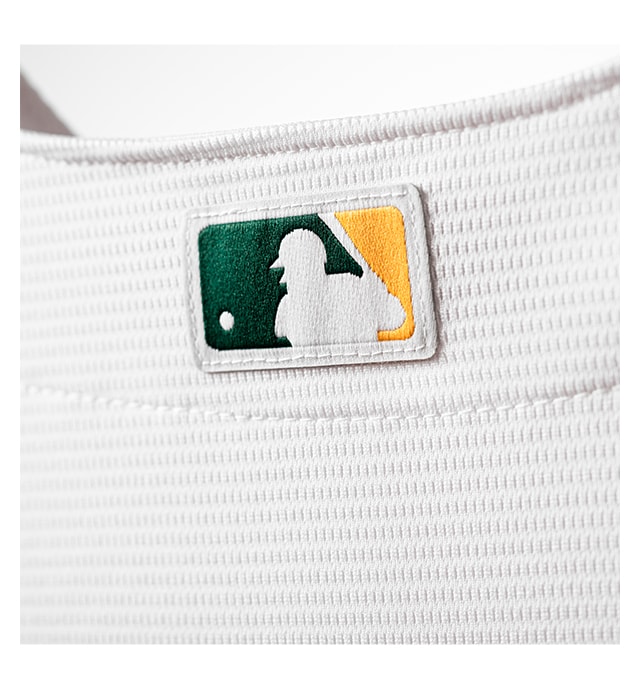 Woven MLB logo sewn-on center back neck for authenticity.