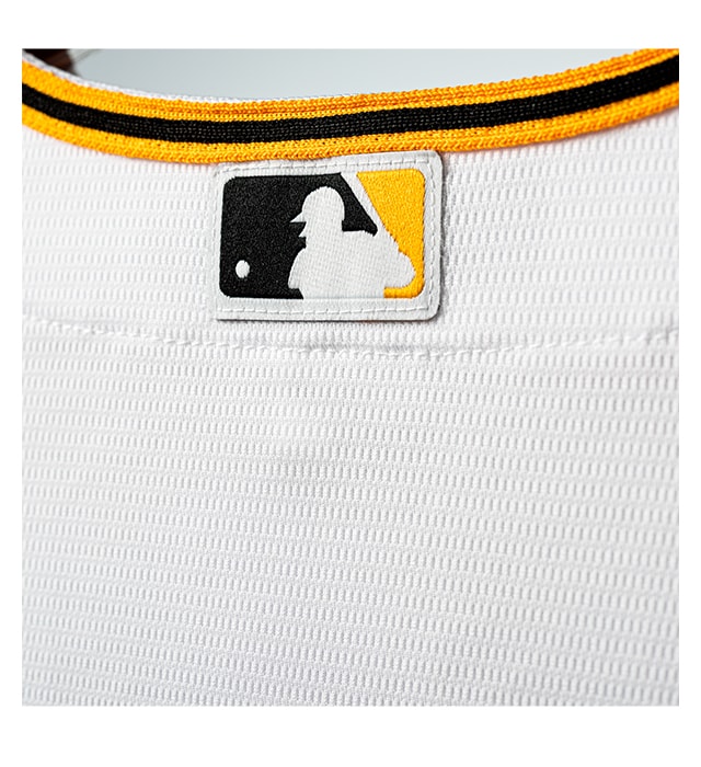Woven MLB logo sewn-on center back neck for authenticity.