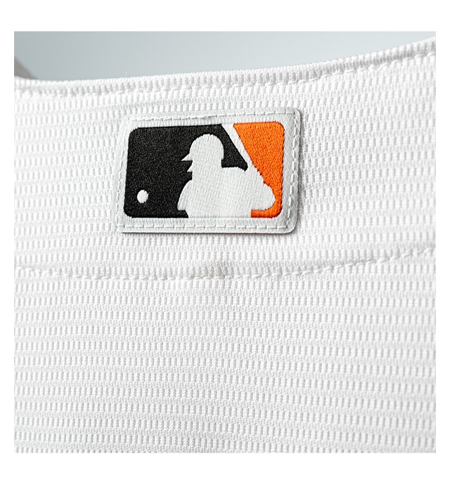 Woven MLB logo sewn-on center back neck for authenticity.