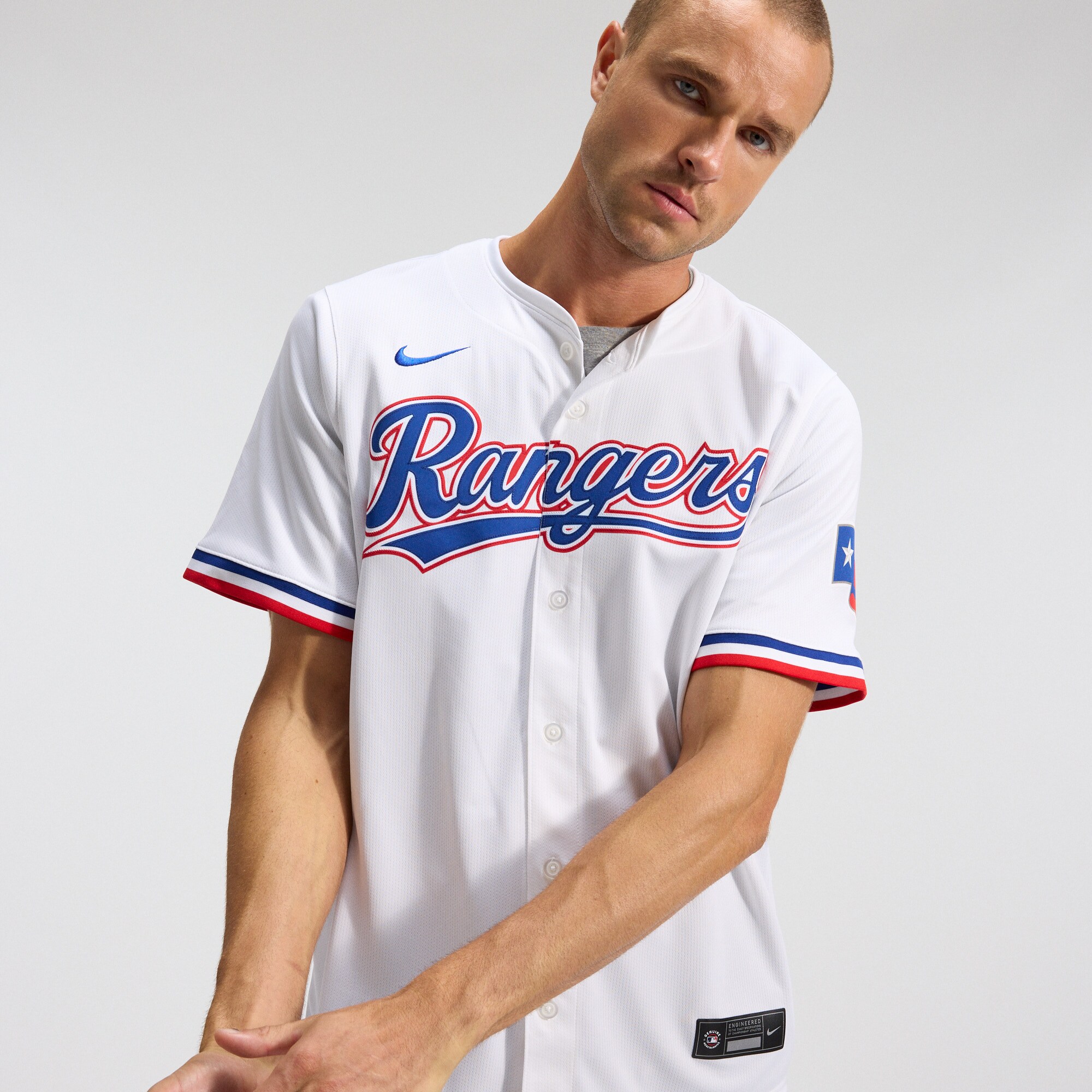 Men's Texas Rangers Wyatt Langford Nike White Home Limited Player