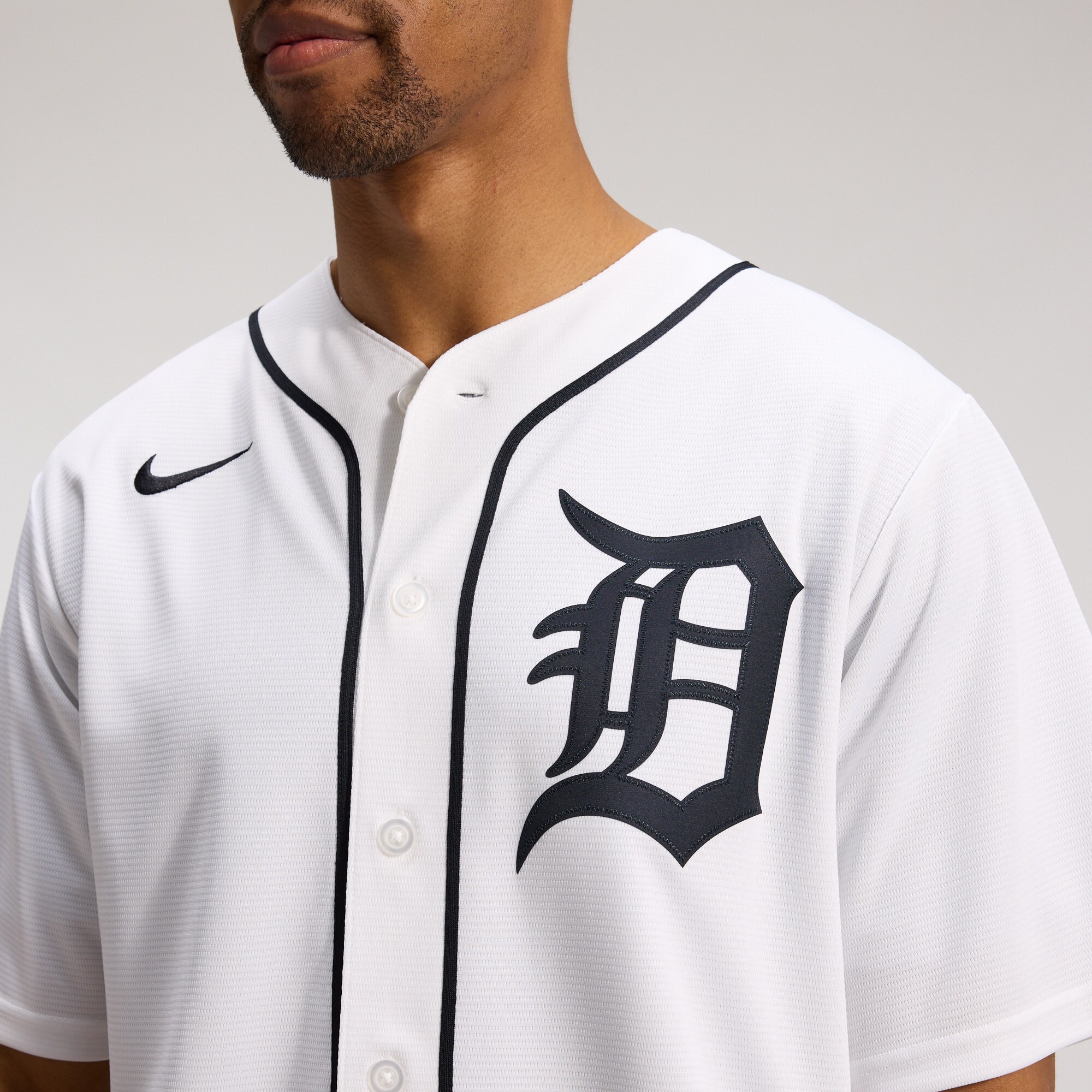Men's Detroit Tigers Justin Verlander Nike White Home Replica Jersey