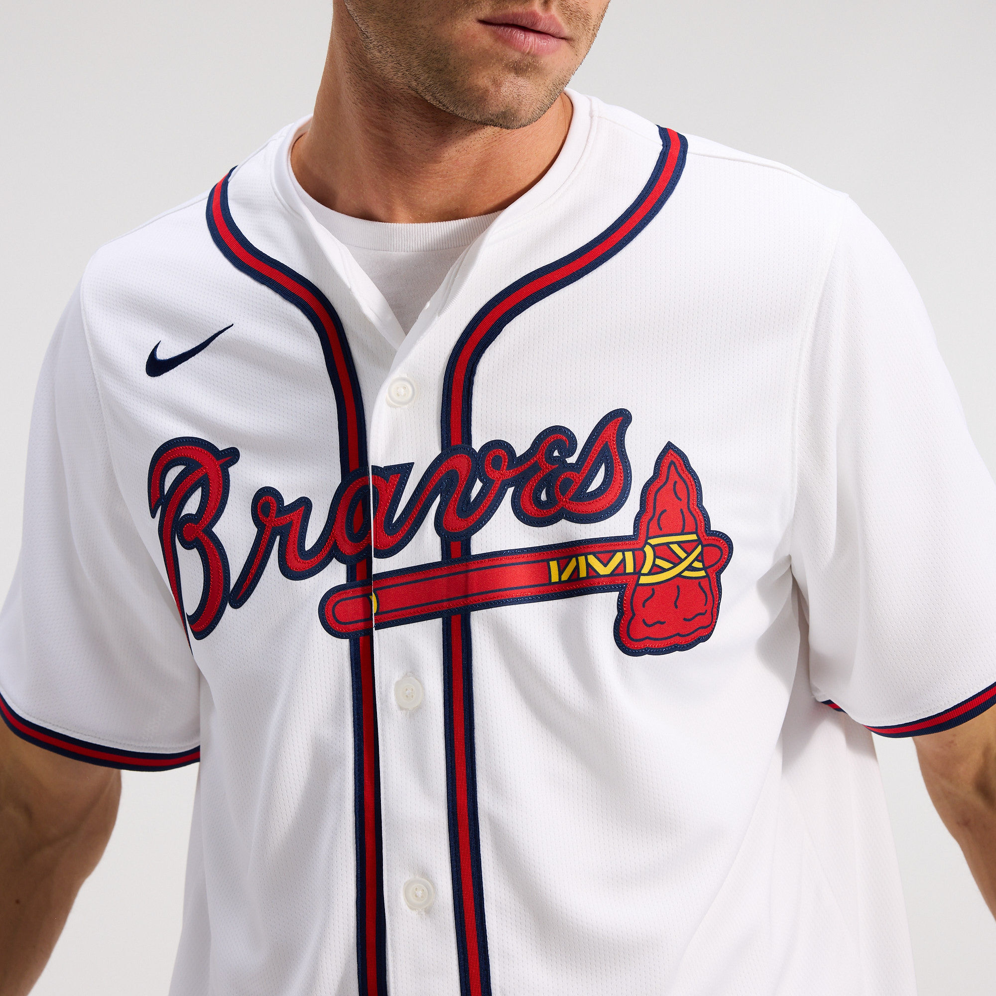 Men's Atlanta Braves Nike White Home Limited Custom Jersey