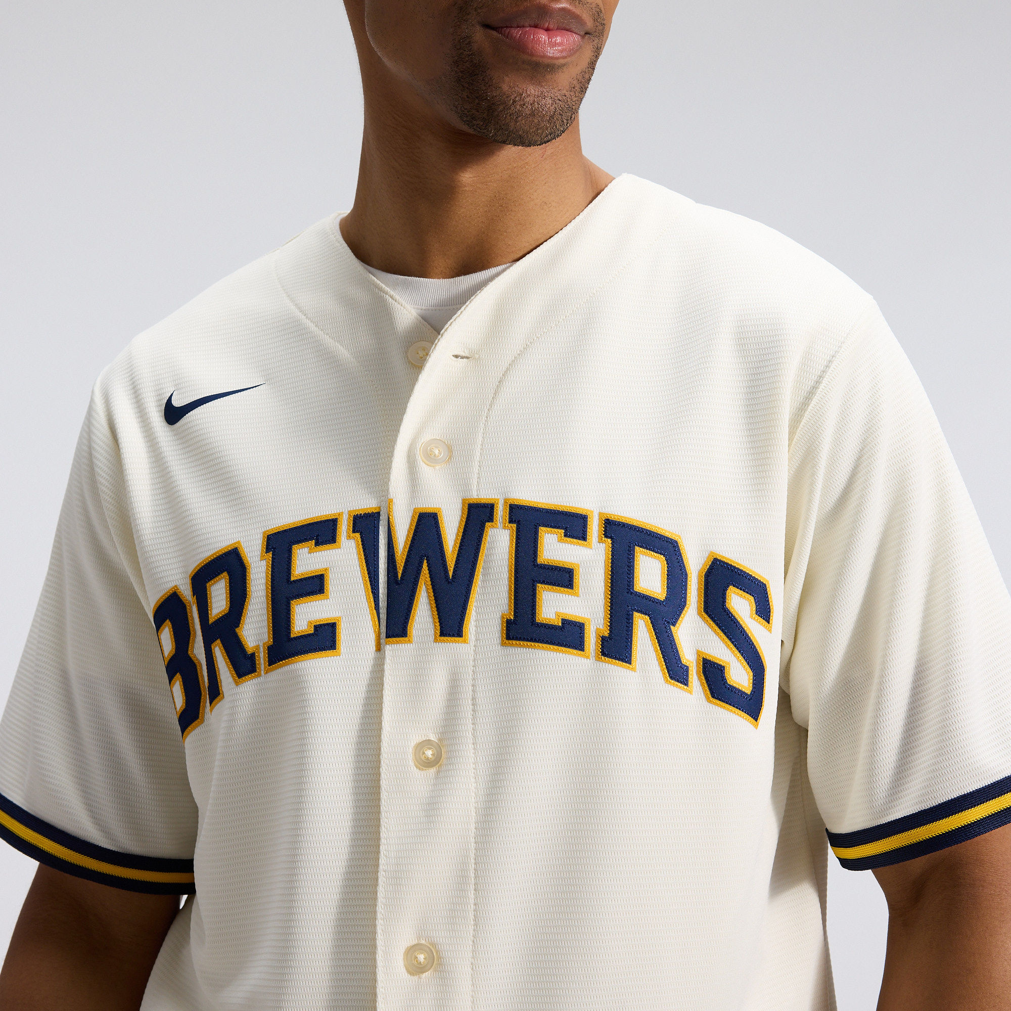 Men's Milwaukee Brewers Joey Ortiz Nike White Home Replica Jersey