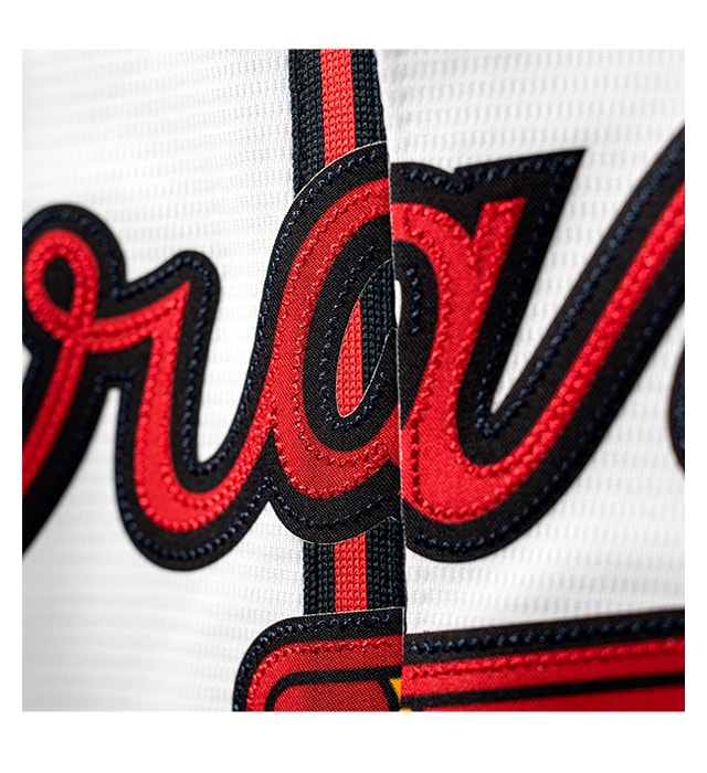 Premium twill team logo and numbers on back for an on-field look.