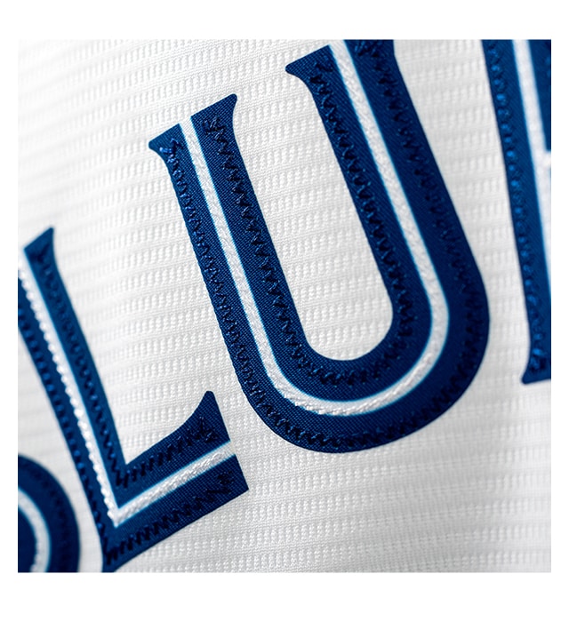 Premium twill team logo and numbers on back for an on-field look.