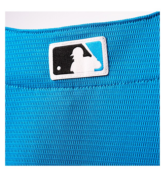 Woven MLB logo sewn-on center back neck for authenticity.