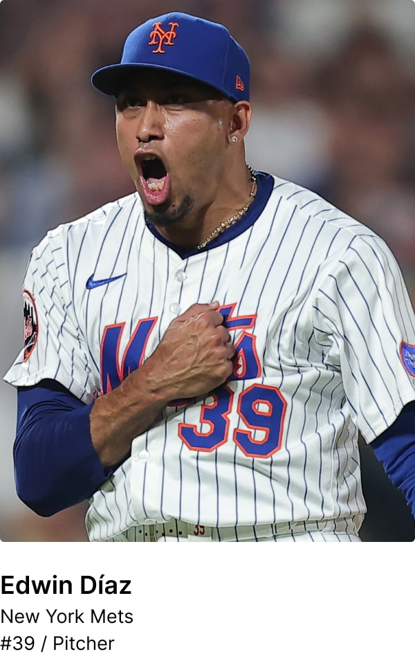 Shop Edwin Diaz.